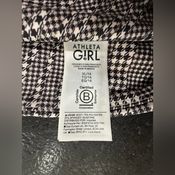 Athleta Girl High Rise Chit Chat Flare Pants – Houndstooth Checkered Size 14 NWT - Picture 14 of 15